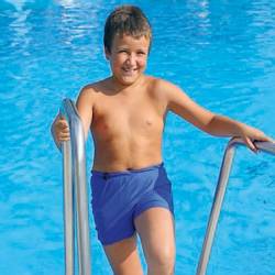 ZWEMSHORT 1522 JONGEN, SLIP PE, BLAUW 116 (OMTREK 46-58CM)