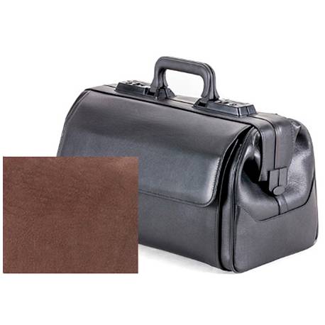 RUSTICANA brown leather 2 pochettes (8151) 43 x 21 x 27Hcm