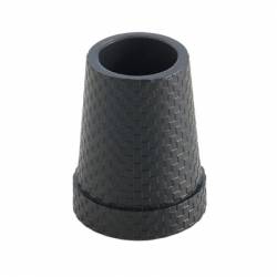 EMBOUTS CAOUTCHOUC pr CANNE PLIABLE QUATTRO NOIR 18 mm