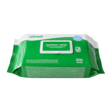 CLINELL UNIVERSAL WIPES (22X27.5CM\ 200ST