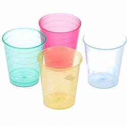 MEDICIJNPOTJES PLASTIEK SMAL MODEL 30 ml ( 75 stuks ) rood