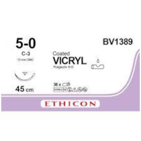 VICRYL 5/0 BV1389 13 mm 45 cm 