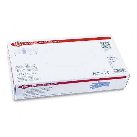 GANTS NITRIL Ultra - SANS LATEX NOBAGLOVE MEDIUM (BLEU)