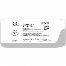 FIL DE SUTURE PDSII CLR 70CM M1 USP5-0 Z421E
