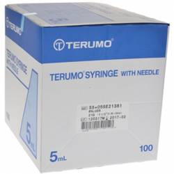 TERUMO 5,0 ml + 21 G x 1 1/2