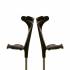 CRUTCHES ALU BLACK/ALU - ANATOMIC - 17 mm max 140 kg