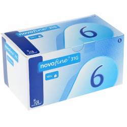 NOVOFINE AIGUILLES 31 G X 6 mm 0.25 x 6 mm