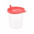 URINEPOTJES MET DEKSEL (niet steriel) (ROOD) 125 ml