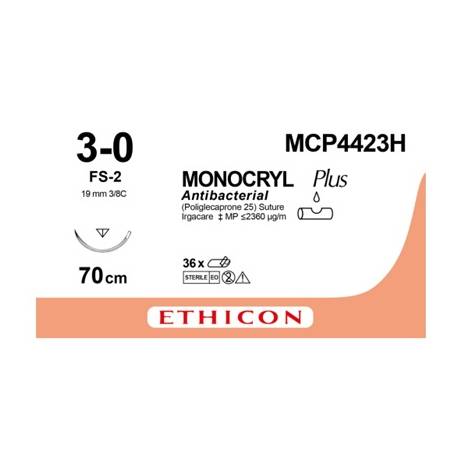 MONOCRYL PLUS 3/0 FS-2 MCP4423H 70CM