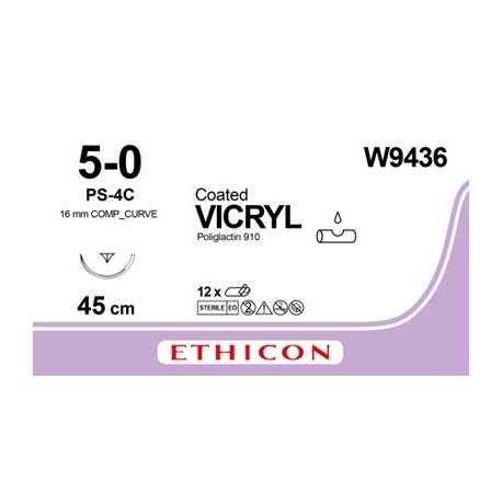 VICRYL 5/0 W9436 16 mm 45 cm