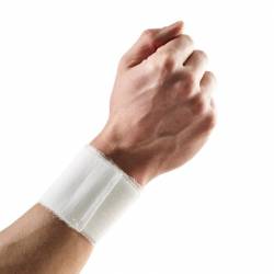 WRIST STRAP ELASTIC - VELCRO - WHITE LARGE