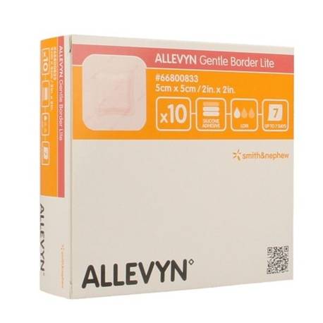 ALLEVYN GENTLE BORDER LITE 5 cm x 5 cm