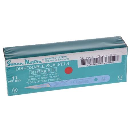 BISTOURI VOLLEDIG met plastiek handvat Swann Morton Nr 11 (0503)