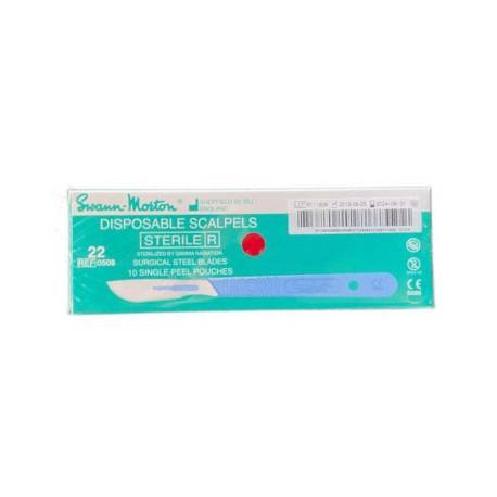 BISTOURI VOLLEDIG met plastiek handvat Swann Morton Nr 22