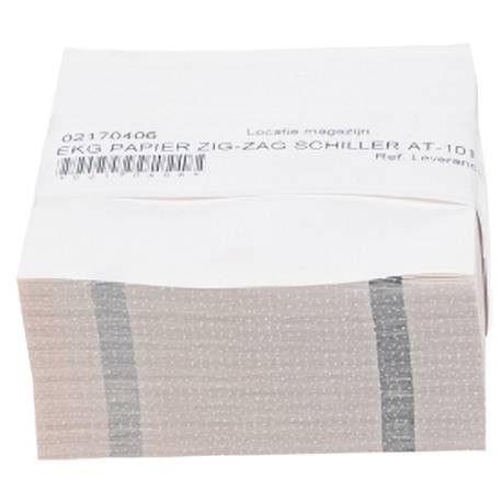 EKG PAPIER ZIG-ZAG SCHILLER AT-101 (blokjes-rode opdruk) 70 x 80 mm