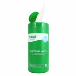 CLINELL UNIVERSELE WIPES BOX 100 pieses