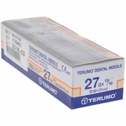 TERUMO TANDNAALDEN 27 G X 1 3/16 SHORT BLAUW 0,40 x 21 mm