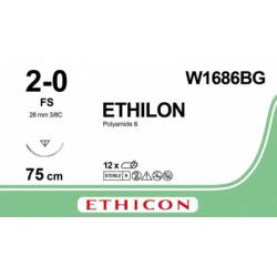 ETHILON 2/0 W1686BG 26 mm 75 cm