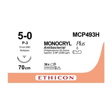 MONOCRYL PLUS 5/0 P-3 MCP493H 70CM