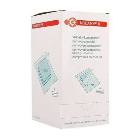 NOBATOP 8 STERIEL PER 2 - non woven 5,0 x 5,0 cm