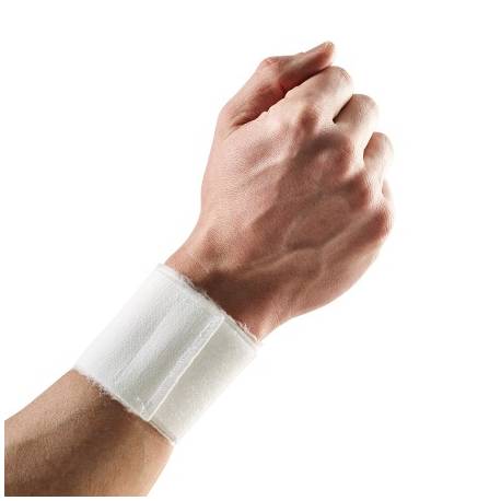 WRIST STRAP ELASTIC - VELCRO - WHITE LARGE
