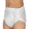 SLIP 1250 001 PVC WIDE/BUTTONS WHITE LARGE (44/46)