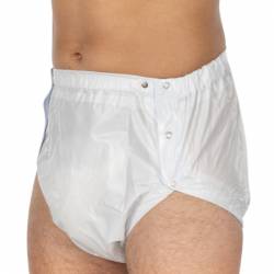 SLIP 1250 001 PVC WIDE/BUTTONS WHITE MEDIUM (40/42)