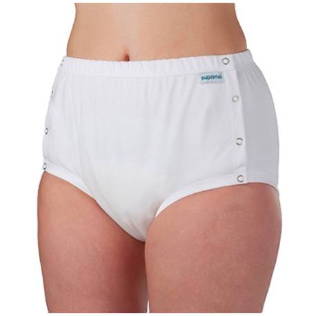 SLIP 1269 CO/PU BUTTONS UNISEX WHITE XLARGE (48/50)