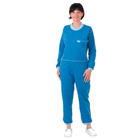 SALOPETTE 4706 - FERMETURE DOS, BRAS LONG, BLEU XLARGE