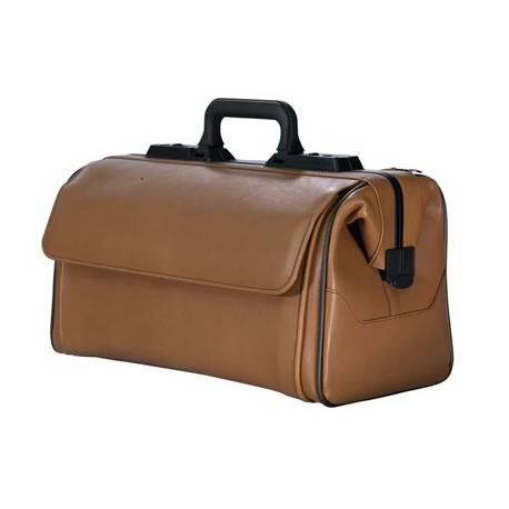 RUSTICANA leder LICHT BRUIN (8101) + 2 voortassen 43 x 21 x 27 H cm