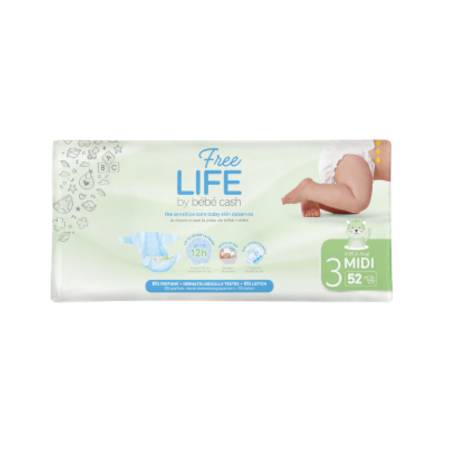 BEBECASH FREELIFE MIDI 4-9 kg ( 2 x 52 )