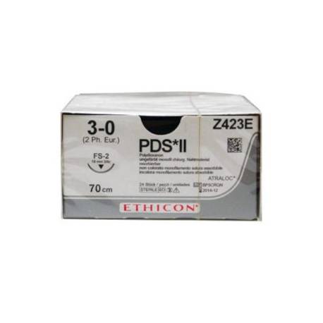 FIL DE SUTURE ETHICON PDSII CLR 70CM M2 USP3-0 Z423 E