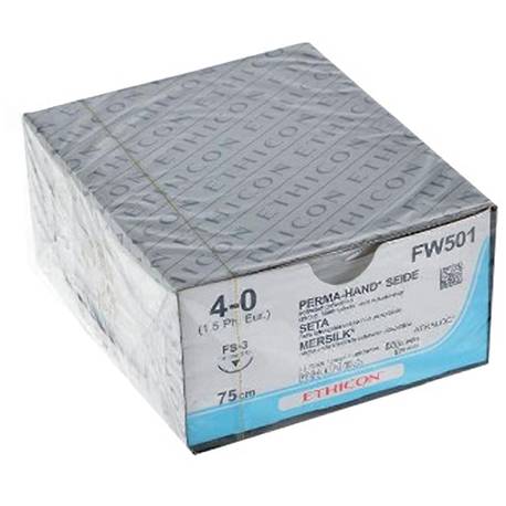 MERSILK 4/0 FW 501 16 mm 75 cm