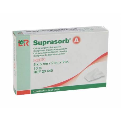 SUPRASORB - compresse d alginate 5 x 5 cm
