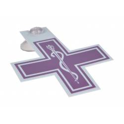 PLAQUE PLEXI: CROIX KINE - avec ventouse