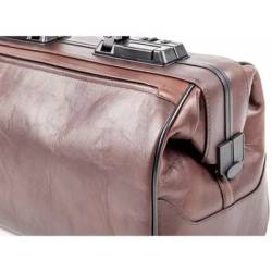 RUSTICANA leder bruin (8141) + 2 voortassen 43 x 21 x 27 H cm