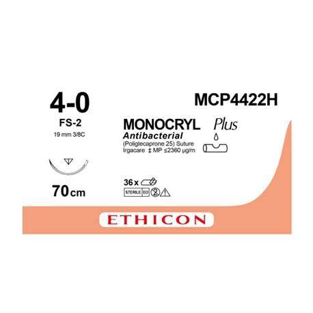 MONOCRYL PLUS 4/0 FS-2 MCP4422H 70CM