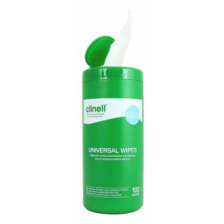 CLINELL UNIVERSELE WIPES BOX 100 pieses