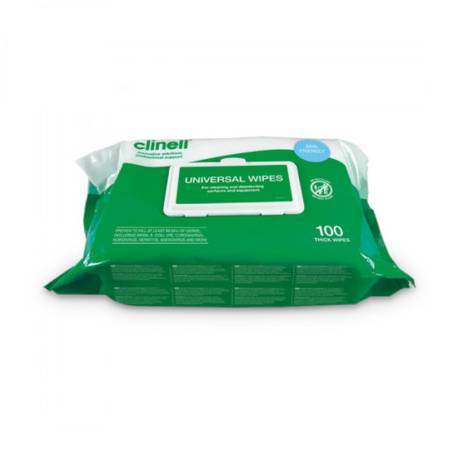 CLINELL cahw HANDWIPES BOX 100 pieses