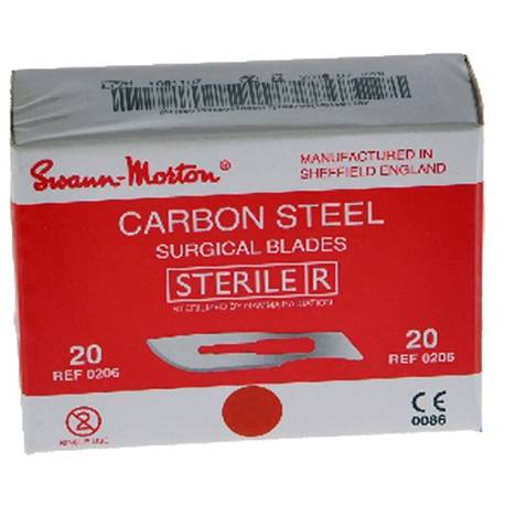 SCALPELS BISTOURI sterile Swann Morton Nr 20 (0206)