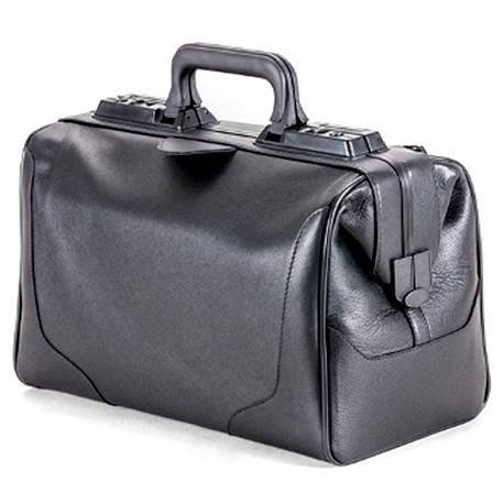 RUSTICANA black leather (9011) + front pocket 37 x 20 x 24H cm