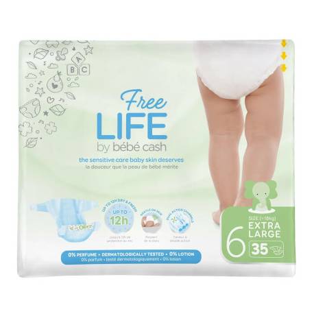 BEBECASH FREELIFE XL NR 6 +18 kg ( 4x35 st )