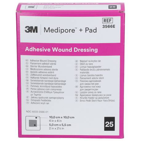 MEDIPORE + PAD (MICRODON WOUND DRESSING) 10 x 10 cm