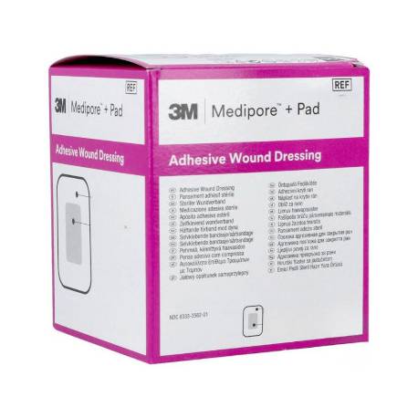 MEDIPORE + PAD (MICRODON WOUND DRESSING) 10 x 25cm