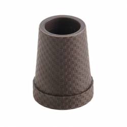 EMBOUTS CAOUTCHOUC pr CANNE PLIABLE QUATTRO BRUN 18 mm