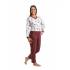 CARE OVERALL 4720 - ZIPPER IN BACK+LEGS, BURGUNDY SMALL