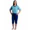 CARE OVERALL 4730 - ZIPPER IN BACK+LEGS, BLUE LARGE
