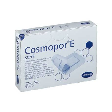 COSMOPOR E STERIEL latexfree ( 10 st ) 7.2 cm x 5 cm