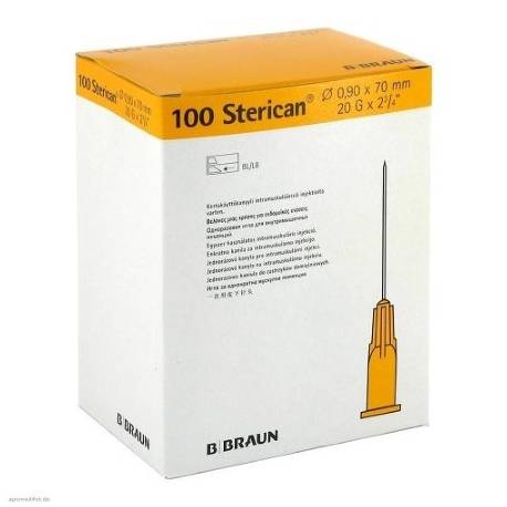 STERICAN NAALDEN 20 G X 2 4/5(2 3/4) 0.90 x 70 mm ( Braun )