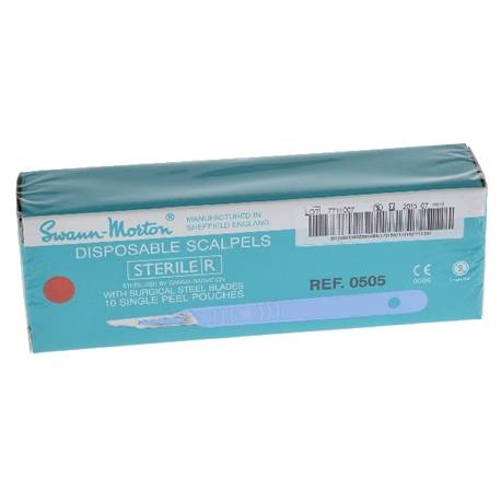 BISTOURI VOLLEDIG met plastiek handvat Swann Morton Nr 15 (0505)